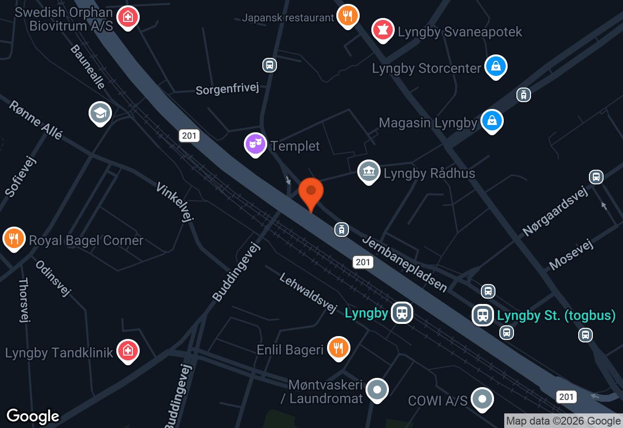 Kort over Countdown Escape Rooms på Jernbanepladsen 65B, 2800 Kongens Lyngby